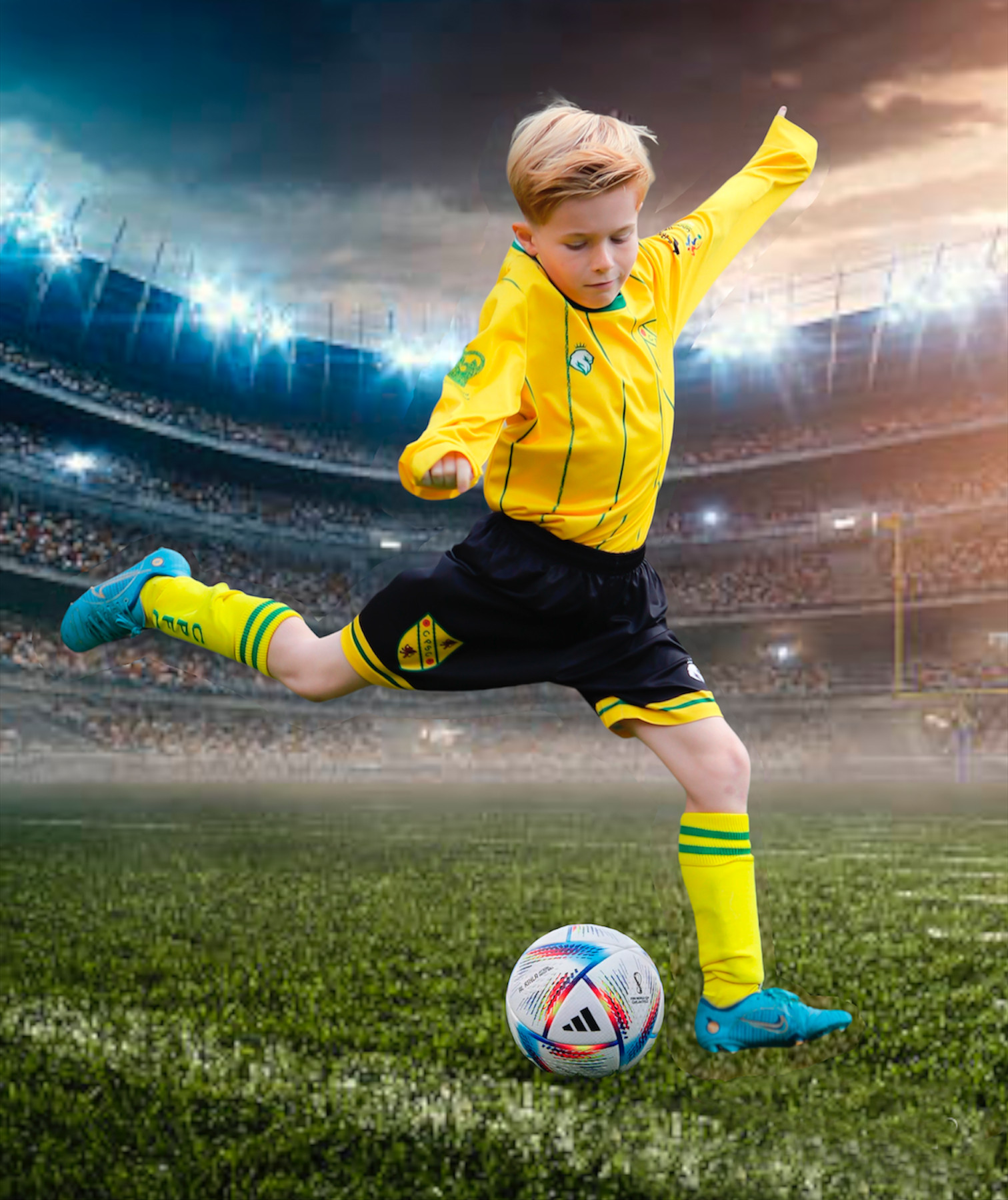 Maxwell kicking a ball